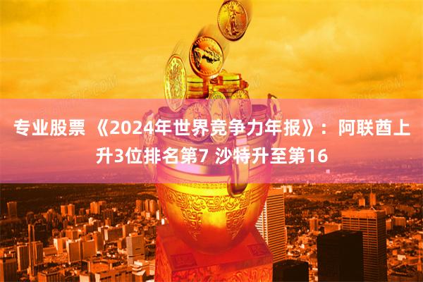 专业股票 《2024年世界竞争力年报》：阿联酋上升3位排名第7 沙特升至第16